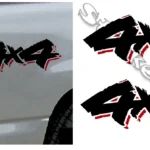 adesivi Auto 4x4 - 2 adesivi 4x4 - stickers 4x4 - Pick up