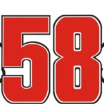 adesivi Moto - 1 adesivo 58 Sic Ali - Tributo Simoncelli - 17 x 5 cm