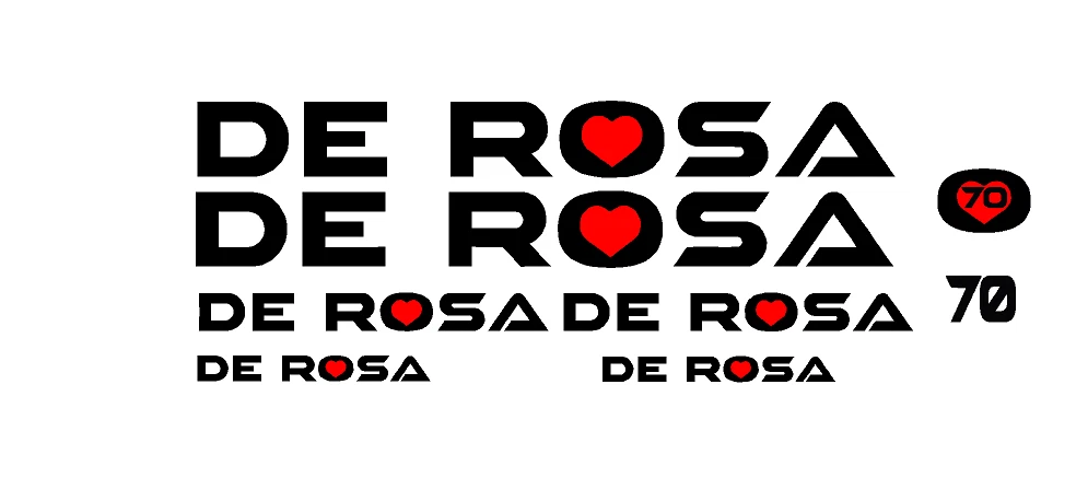 adesivi bici - 8 adesivi De Rosa 70 - stickers De Rosa 70 - kit Adesivi bici
