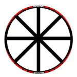 adesivi cerchi Moto - 8 adesivi Honda strisce R 47,5cm