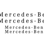Adesivi Camion - 4 adesivi Mercedes-Benz scritta distanziata .