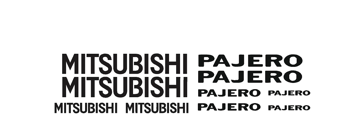 Adesivo Mitsubishi Auto - 10 adesivi Mitsubishi Pajero Adesivi - Pajero