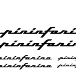 Adesivo Auto / tuning / bici - 6 Adesivi Pininfarina- Stickers Pininfarina