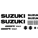 adesivi Moto - 16 adesivi Suzuki GSr 750 - stickers Suzuki GSr Replica