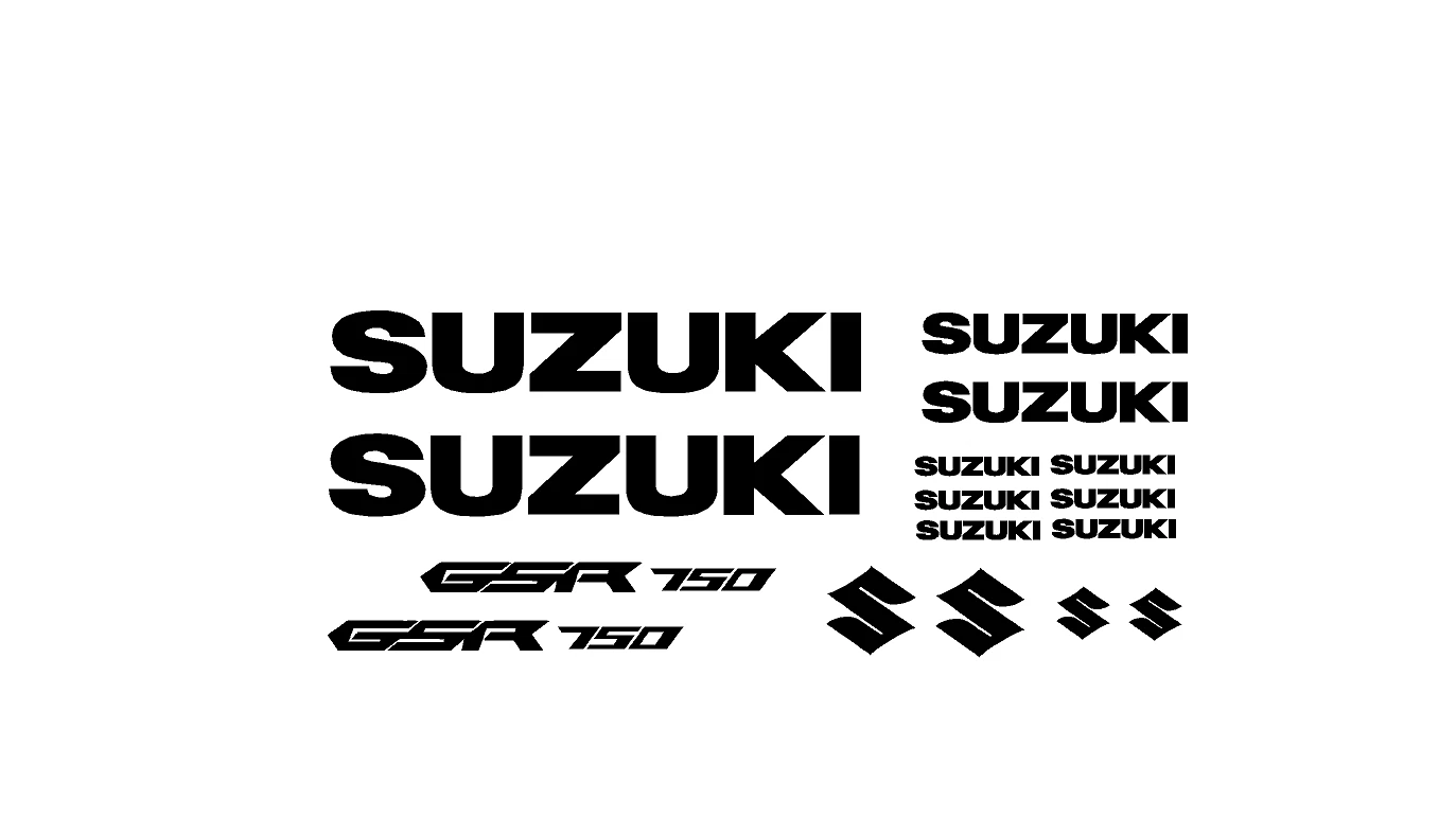 adesivi Moto - 16 adesivi Suzuki GSr 750 - stickers Suzuki GSr Replica