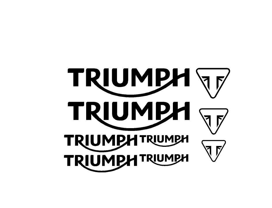 adesivi Moto - 9 adesivi Triumph + Logo Stickers Triumph logo 2014