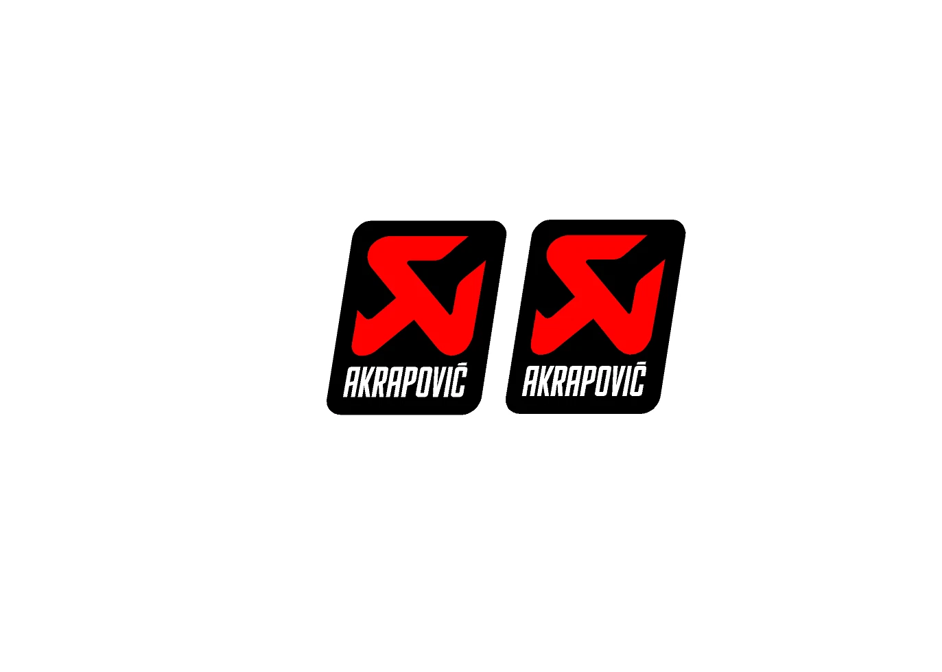 adesivi Moto - kit 2 adesivi AKRAPOVIC