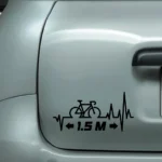 Adesivo Cardiogramma Bicicletta Distanza 1.5m