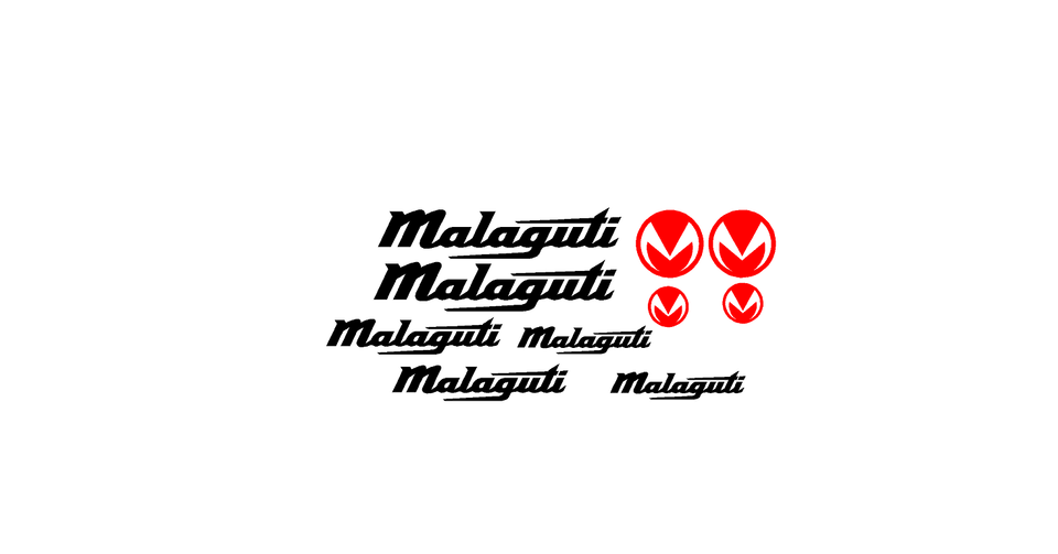 adesivi Moto Carene - 10 Stickers Malaguti - mod 2
