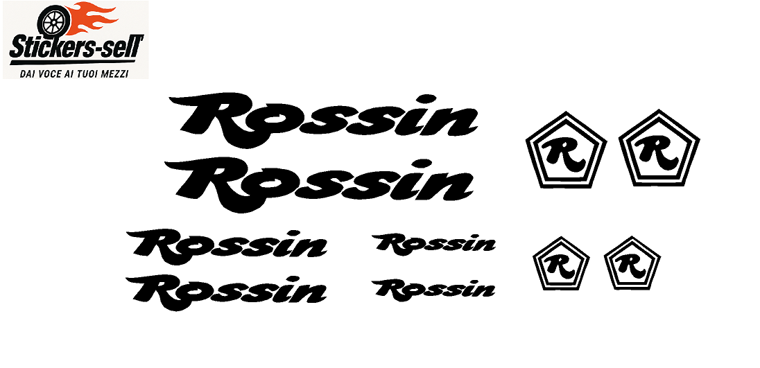 adesivi bici Forcelle - 10 stickers Rossin