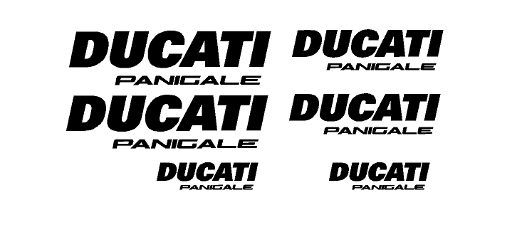 adesivi Moto Carene - 6 Stickers Ducati Panigale