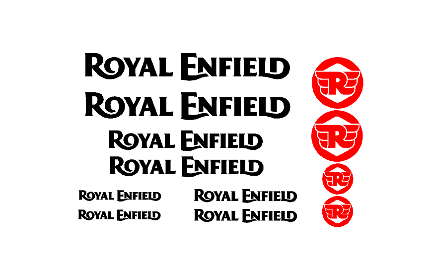 adesivi Moto - 12 adesivi Royal Enfield logo