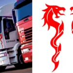 Adesivi Camion - 2 adesivi Drago per Camion