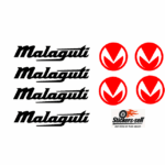 adesivi Moto - 8 adesivi Malaguti - stickers Malaguti - kit Piccolo