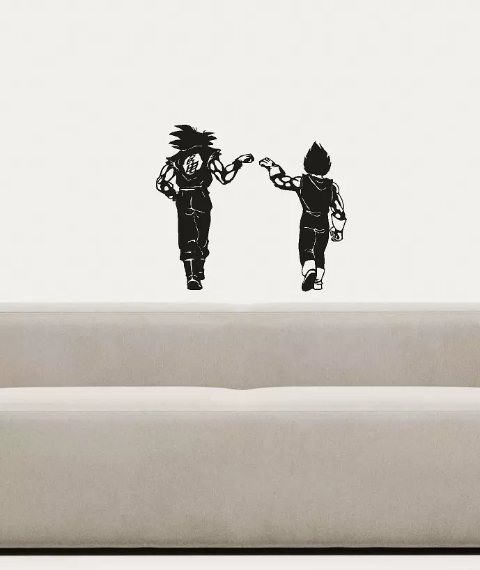 Muro adesivi Dragon ball - 1 adesivo Goku + Vegeta - wallstickers