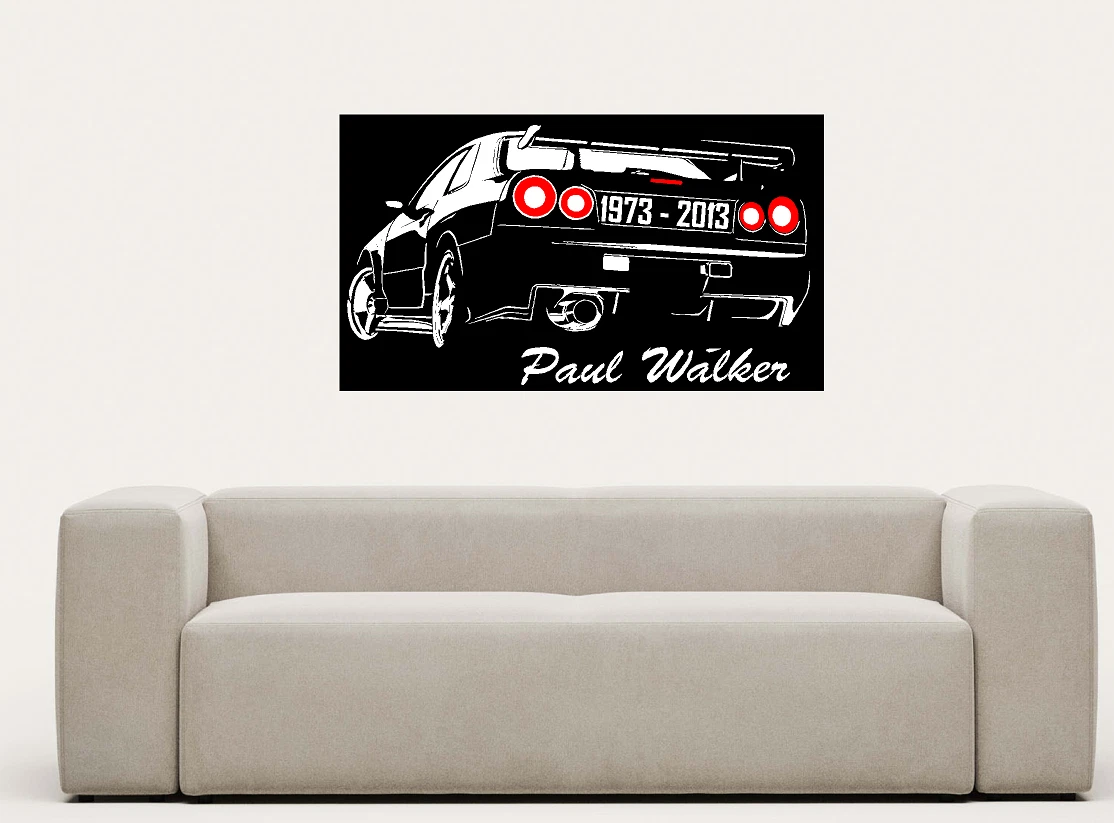 Muro adesivi - 1 adesivo Paul Walker - wallstickers tributo