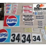 adesivi REPLICA MINI Moto - KIT SPONSOR MINI MOTO Kevin Schwantz - 35 pz