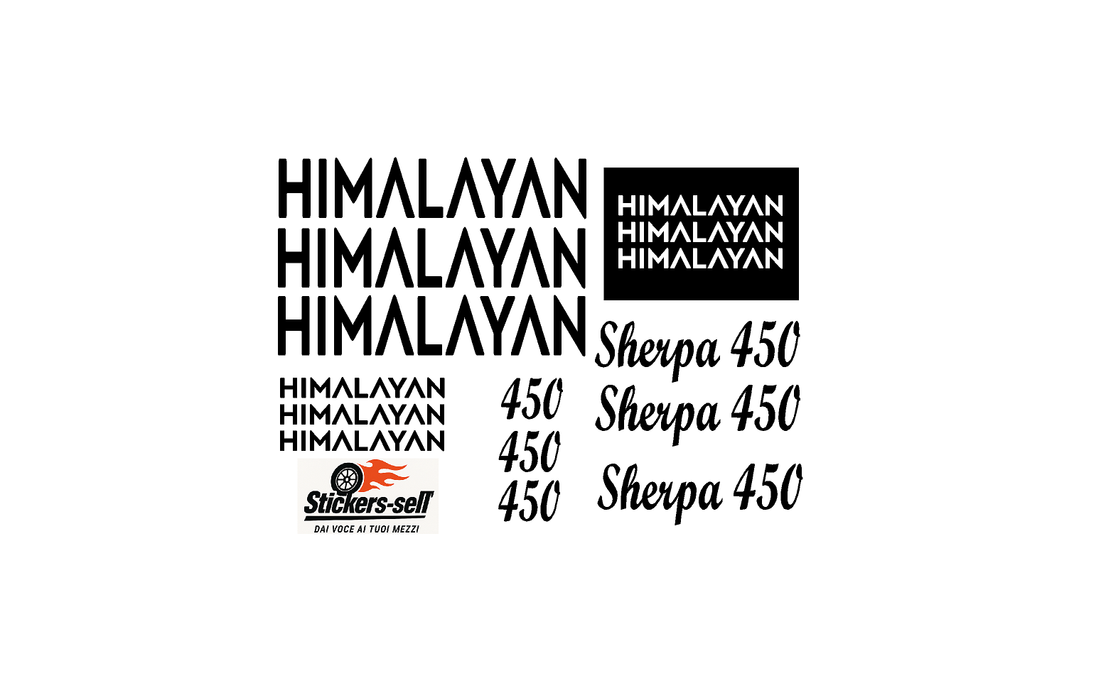 adesivi Moto 15 pz Royal Enfield Old-HIMALAYAN SHERPA 450