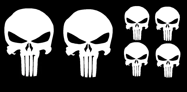 adesivi Moto / auto 6 adesivi the punisher Stickers the punisher - replica