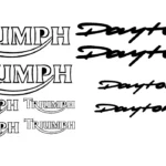 adesivi Moto 10 adesivi Triumph Daytona Stickers Triumph Daytona