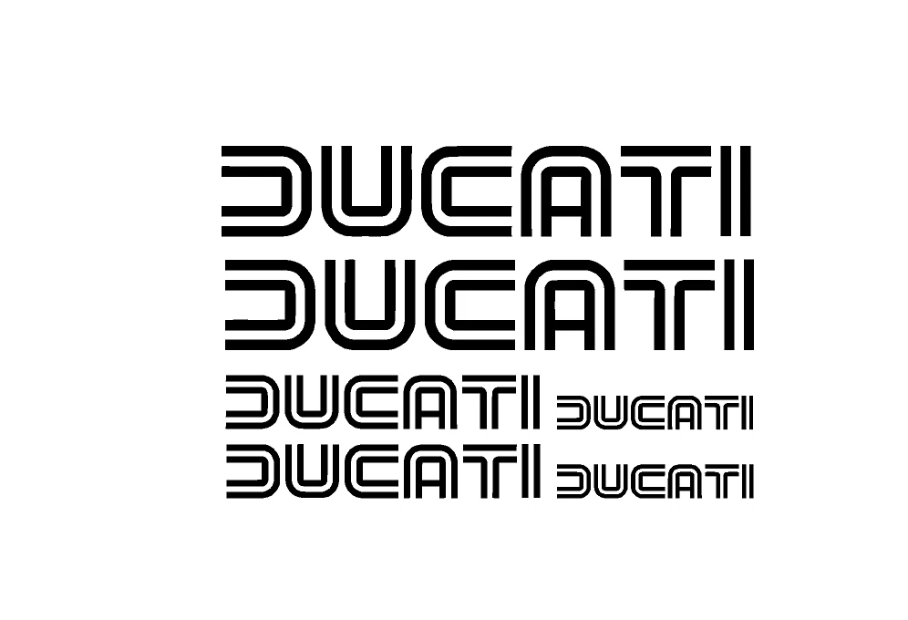 adesivi Moto Carene - 6 adesivi Ducati Old mod .2 - Stickers Ducati Old mod .2
