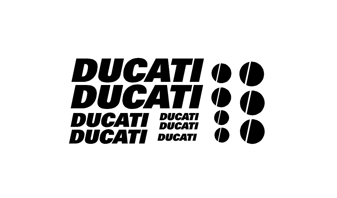 adesivi Moto - 14 adesivi Ducati - stickers Ducati + logo