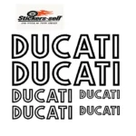 adesivi Moto Replica - 6 adesivi Ducati old mod 5 - Senza fondo