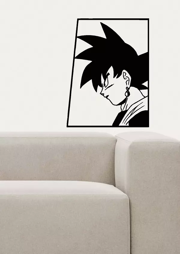 adesivi Muro - 1 wall-stickers - Black Goku - - 53 cm x 70 cm