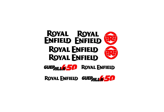 adesivi Moto - 10 adesivi Royal Enfield Guerrilla 450 - stickers Guerrilla 450