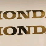 adesivi Moto - 2 adesivi HONDA Oro Specchiato Stickers HONDA 5 cm x 7,5 mm