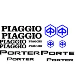Adesivo Auto - 16 Adesivi per auto / Piaggio Porter - STICKERS 16 Valvole