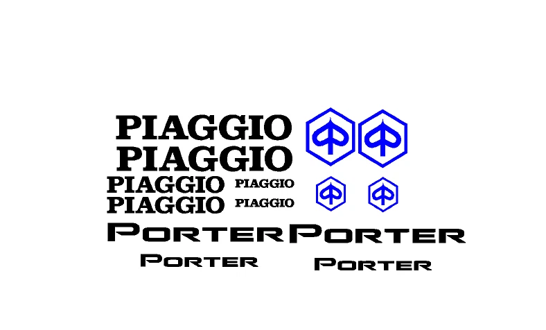 Adesivo Auto - 16 Adesivi per auto / Piaggio Porter - STICKERS 16 Valvole