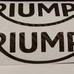 adesivi Moto - 2 adesivi Triumph effetto carbonio Stickers 10 cm x 2,4 cm