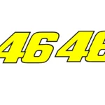 adesivi Moto - 2 adesivi 46 VALENTINO ROSSI - Stickers 46 10 x 4,5cm