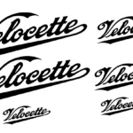 adesivi Moto - 6 adesivi Velocette logo - Stickers Velocette MOTO