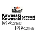 adesivi Moto - 6 adesivo Kawasaki GPz1100 con Fondo - GPz1100 mod 3