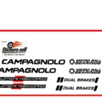 Adesivi bici telaio - 8 adesivi Campagnolo Super Record - 8 stickers