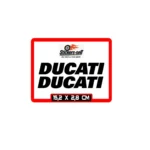 Kit 2 ADESIVI per SERBATOIO MOTO Scritta DUCATI Adesivo Misura 15,2 x 2,8 cm