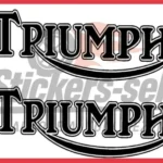 adesivi Moto - 2 adesivi Triumph Old Stickers