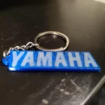 Portachiavi MOTO Bianco E Blu - Yamaha in gomma siliconica MOTO