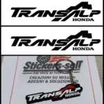 adesivi Moto Honda Transalp MOUNTAIN 16,5X3,6 Cm ADESIVI - Portachiave Omaggio