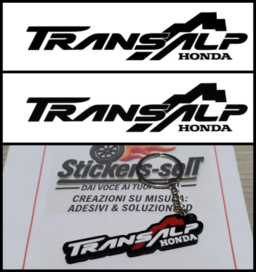 adesivi Moto Honda Transalp MOUNTAIN 16,5X3,6 Cm ADESIVI - Portachiave Omaggio