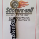 Portachiavi MOTO PERSONALIZZATO - triumph in gomma siliconica auto MOTO Mod