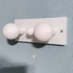 Attaccapanni da parete con 3 ganci , Plastica Dura , Bianco