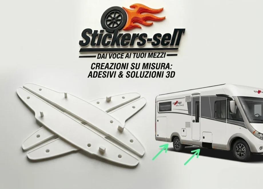 Stampa 3d Camper - 2 Pz Carthago Chic C-line Gen 2 Coprigiunto per bandelle