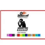 adesivi Moto / Auto - 1 adesivo RESPECT FOR BIKERS - misura 13,3 x 15 cm