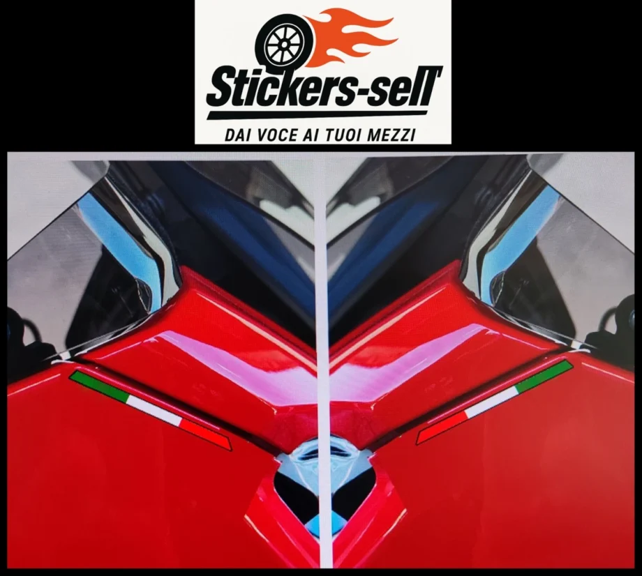 adesivi Moto - 2 adesivi Bandiara - DUCATI multistrada v2s del 2025