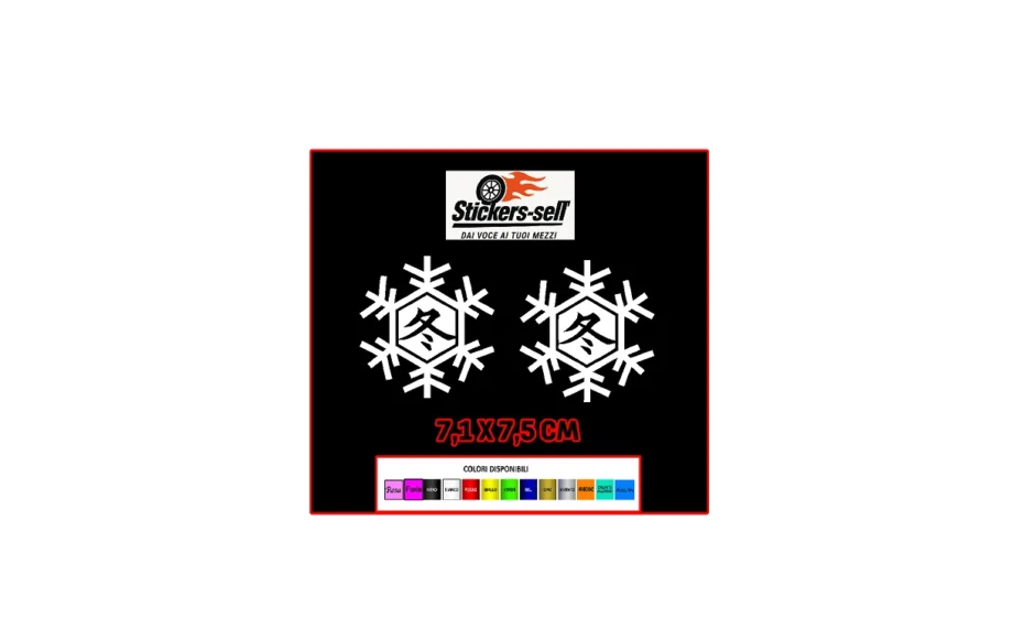 adesivi Moto - 2 adesivi Kawasaki WINTER TEST - 7,1 X 7,5 CM - WINTER TEST