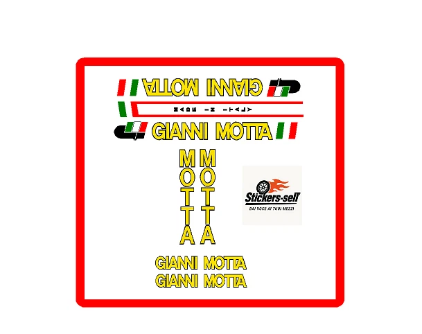 adesivi bici - 7 adesivi Gianni Motta- stickers Motta modello 3