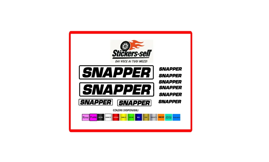 adesivi trattorino tosaerba - SNAPPER - Stickers SNAPPER MODELLO 2